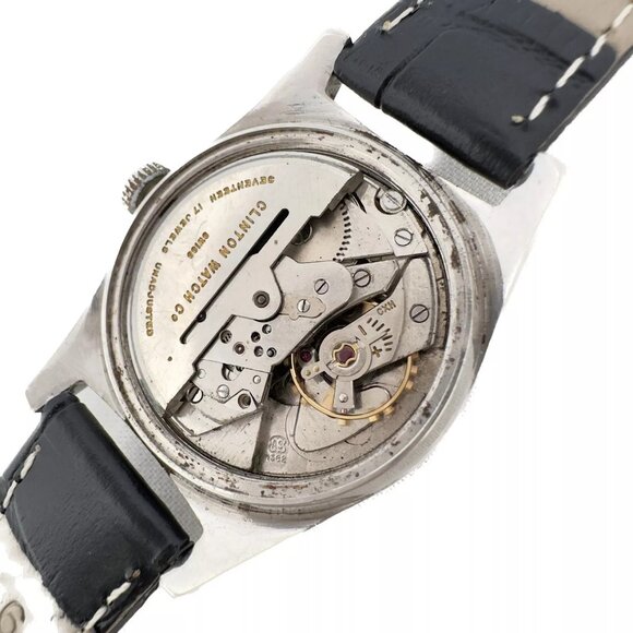 Vintage Clinton 17 Jewel Men\'s Automatic Wristwatch AS 1382 Steel w PowerReserve